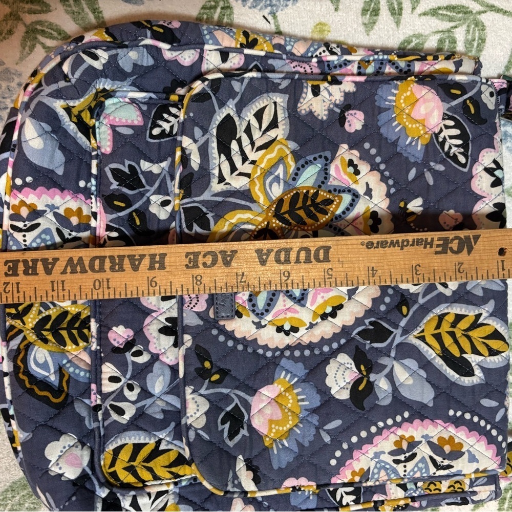 Vera Bradley Bohemian Blue and Yellow Crossbody Bag with Paisley Print - Picture 10 of 10